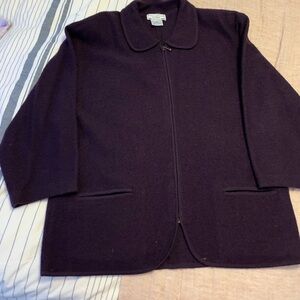 Women's dark purple Wool Jacket